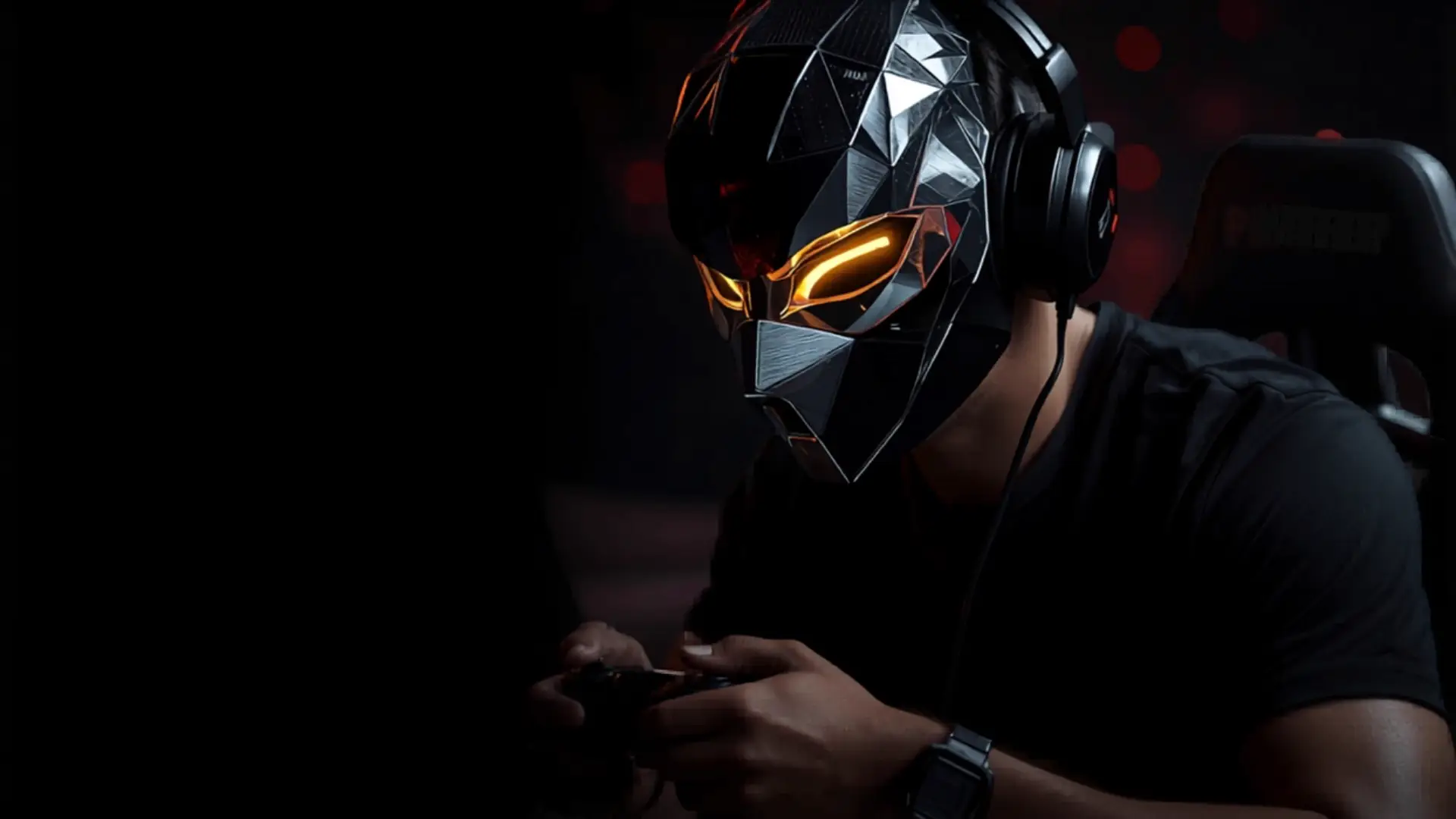 A masked NSTINCT competitor at a tournament station